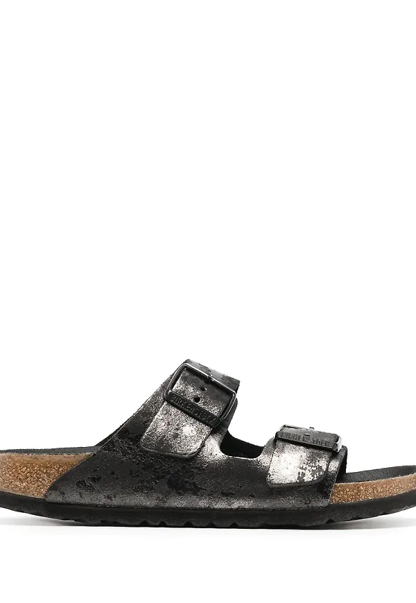 Birkenstock Arizona sandaler med metallic-effekt - Svart