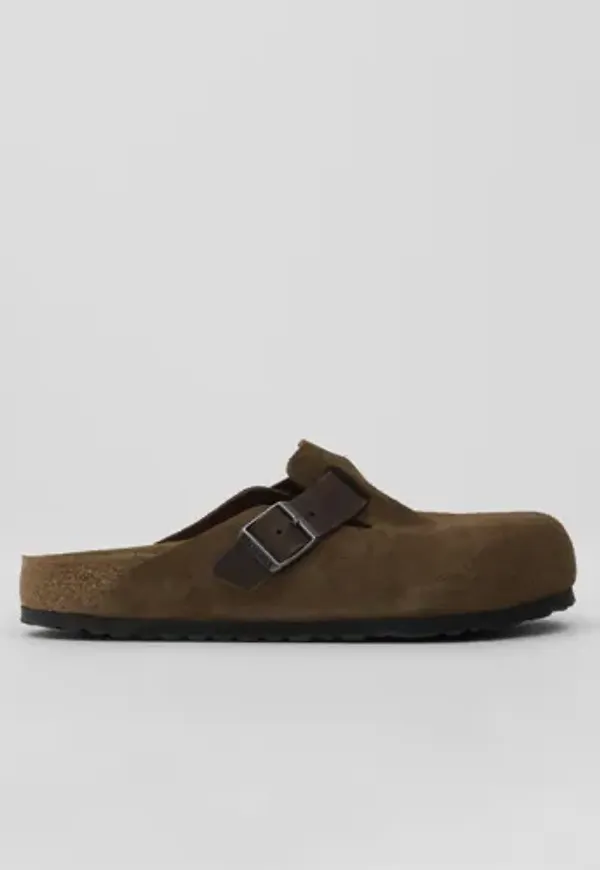 Birkenstock Boston Leve/Leoi Dark TEAeoi D Tofflor Brun