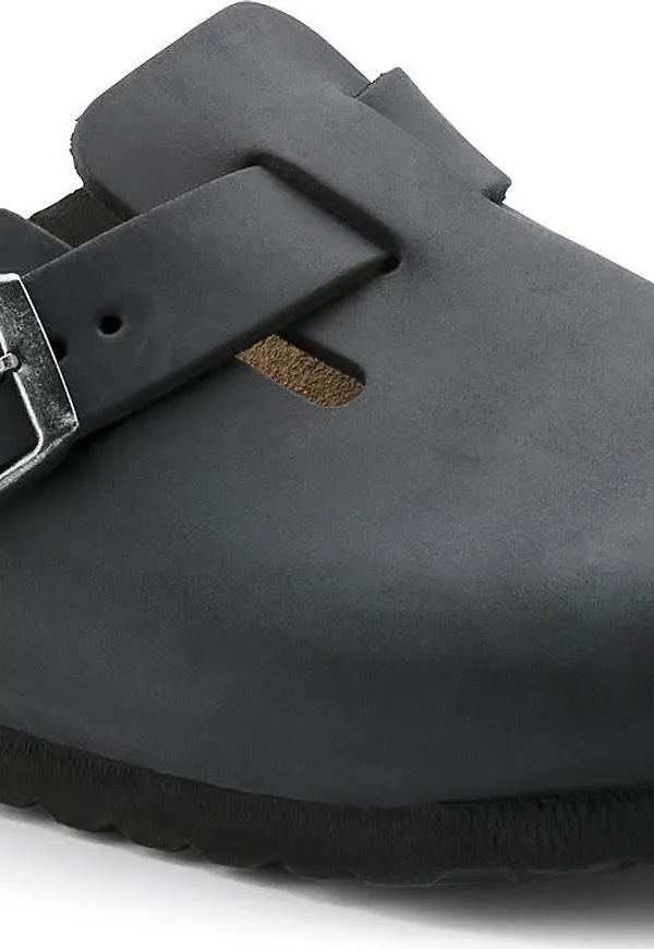 Birkenstock Boston Oiled Leather Narrow Black