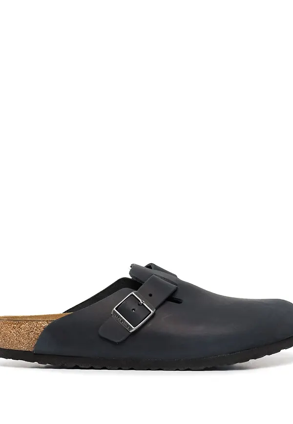 Birkenstock Boston sandaler i läder - Grå