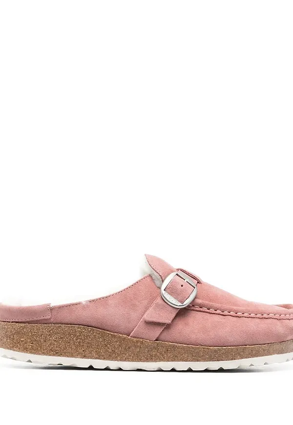 Birkenstock Buckley slip-ons i fårskinn - Rosa