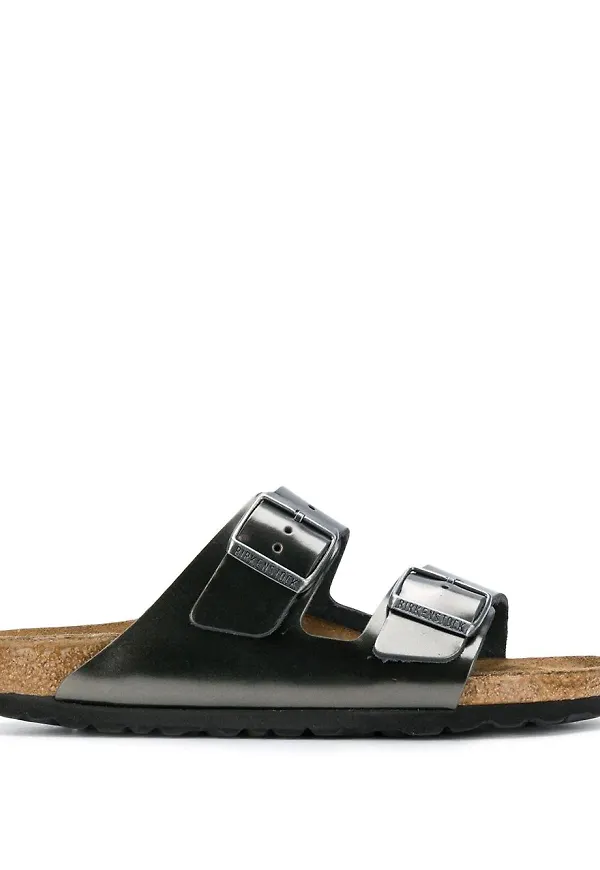Birkenstock double-strap sandals - Metallic