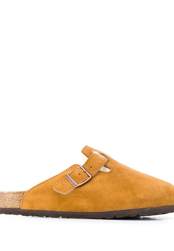 Birkenstock fårskinnsfodrade tofflor - Brun