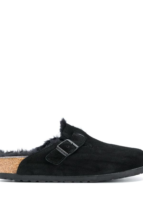 Birkenstock fårskinnsfodrade tofflor - Svart