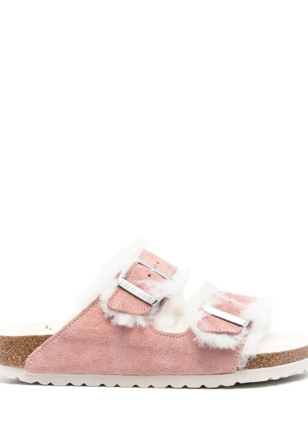 Birkenstock fårskinnstofflor - Rosa