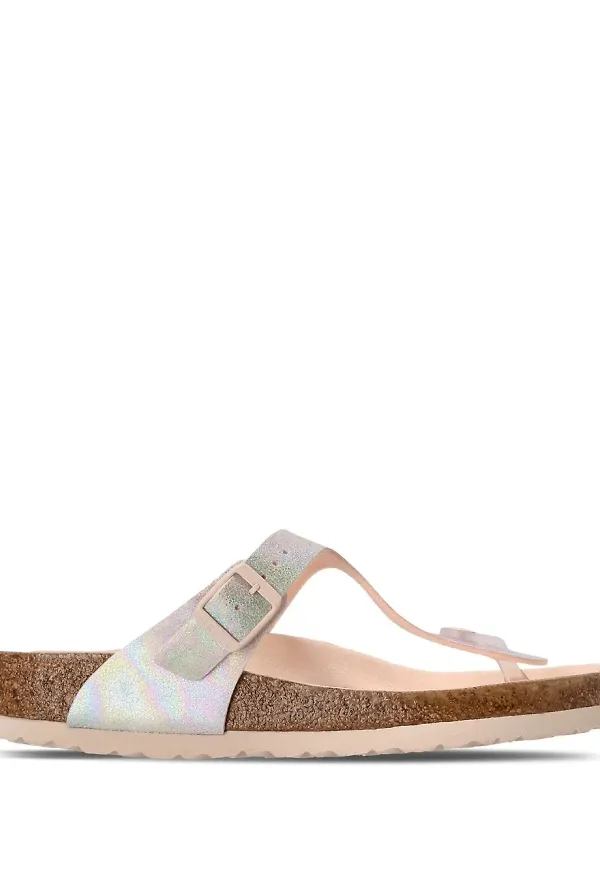 Birkenstock Gizeh sandaler i mikrofiber - Metallic