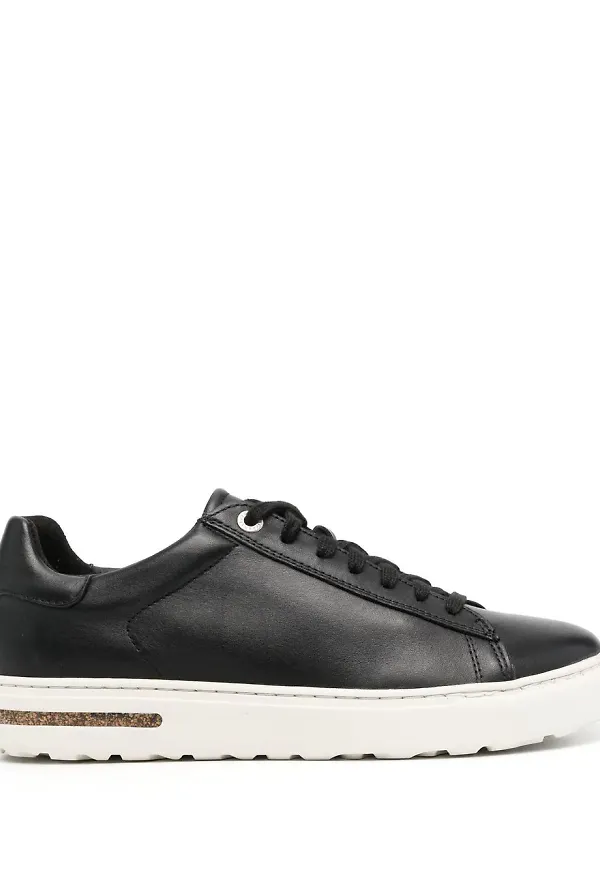 Birkenstock låga lädersneakers - Svart