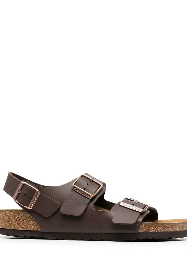 Birkenstock Milano sandaler med dubbla spännen - Brun