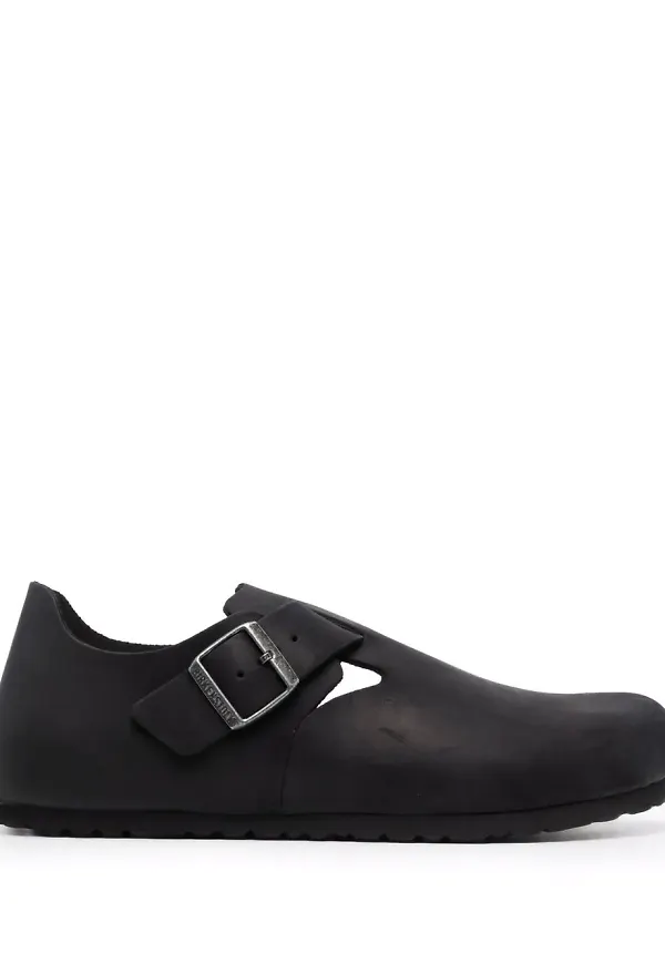 Birkenstock munkskor med spänne - Svart