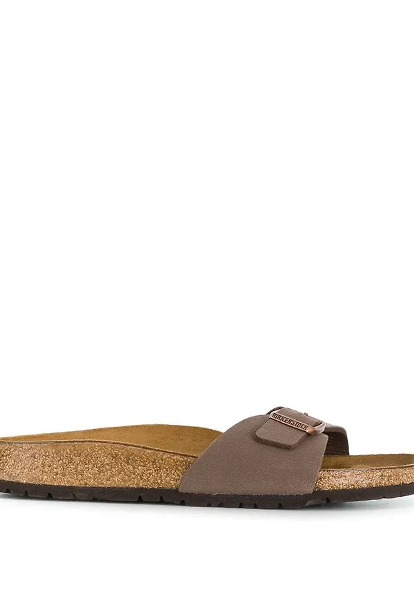 Birkenstock platta sandaler med spänne - Brun