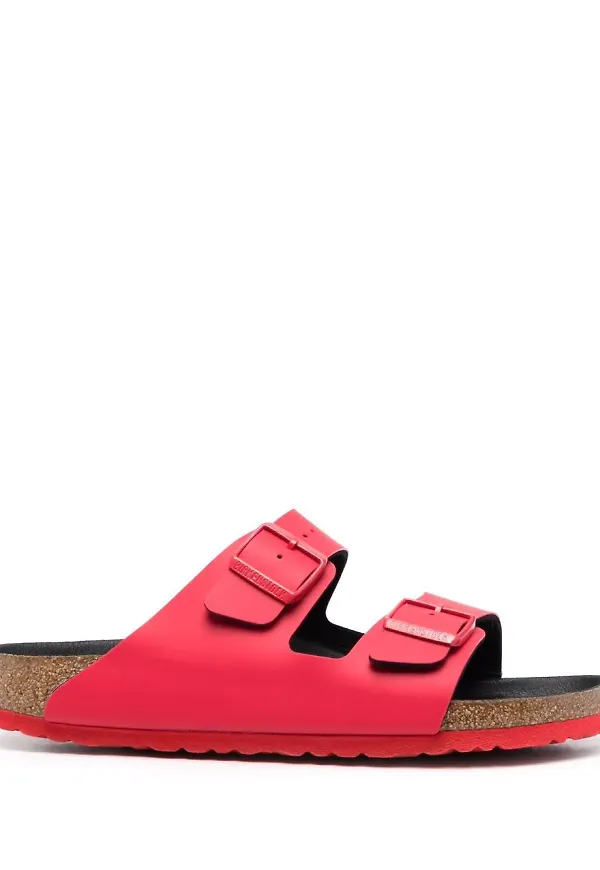 Birkenstock remsandaler med spänne - Röd