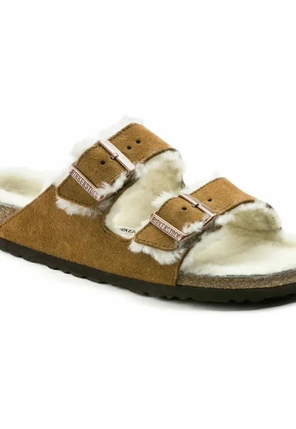 Birkenstock Sandalerer Arizona Shearling Brun, Dam