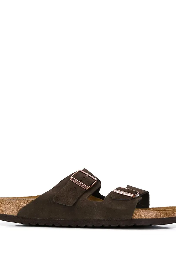 Birkenstock slip-on-sandaler med dubbla remmar - Brun