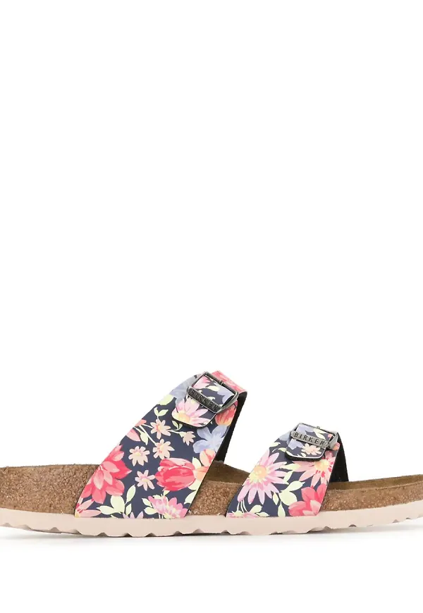 Birkenstock Sydney blommiga sandaler - Blå