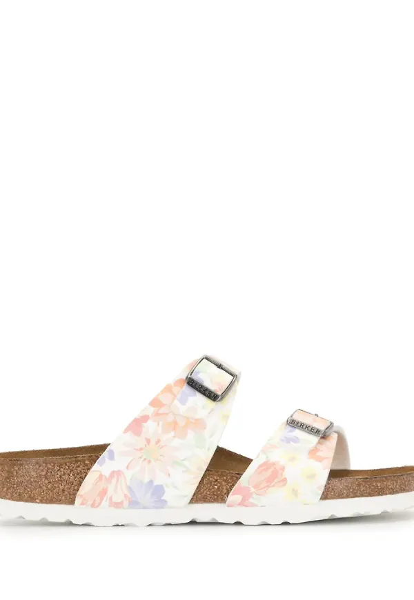 Birkenstock Sydney blommiga sandaler - Vit
