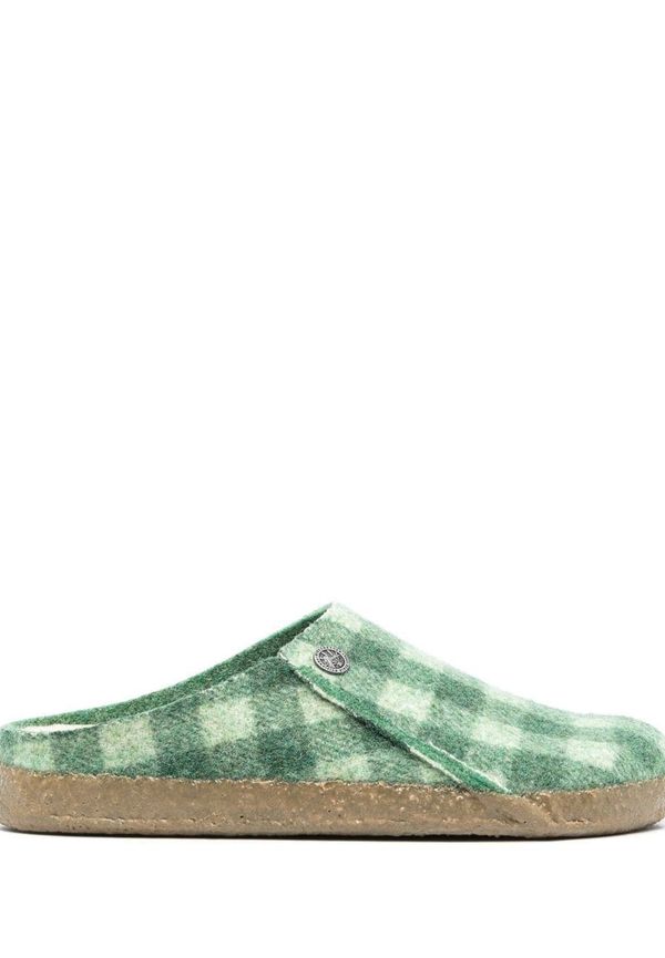 Birkenstock Zermatt rutiga fårskinnstofflor - Grön