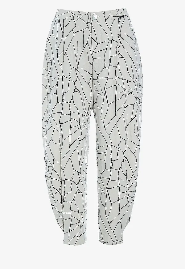 Bitte Kai Rand - Linnebyxa Pants - Vit