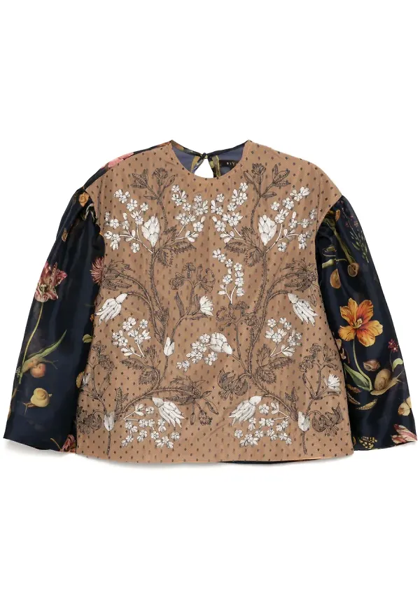 Biyan blus med skiktad detalj - Blå