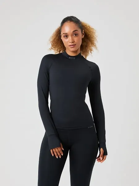 Björn Borg Borg Performance Brushed Mockneck Svart, M