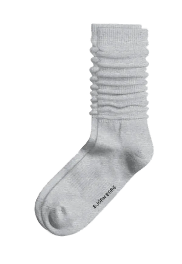 Björn Borg Classic Slouchy Crew Socks 1-pack Grå, 36-40