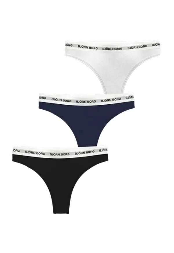 Björn Borg Logo Thongs 3-pack Multi, XL