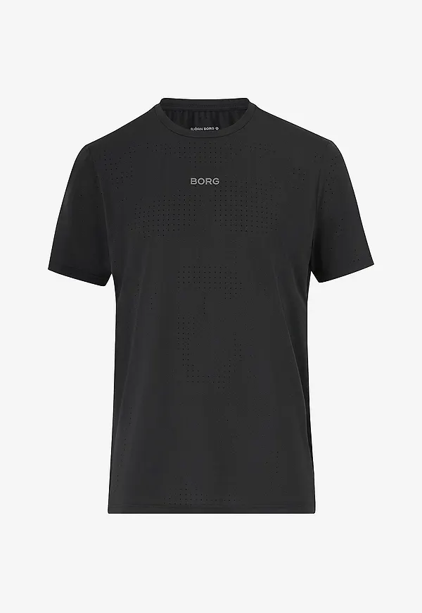 Björn Borg - Löpar-t-shirt Borg Running Perforated - Svart