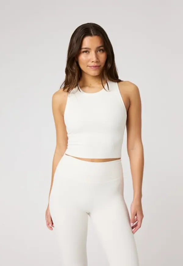 Björn Borg Studio Ribbed Cropped Tank Top Vit, L