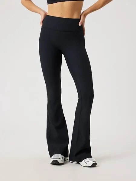 Björn Borg Studio Ribbed Flare Tights Tall Svart, S