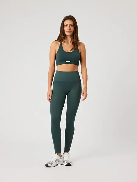 Björn Borg Studio Seamless Ribbed Tights Grön, L