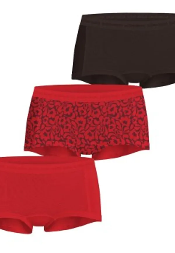 Björn Borg Trosor 3P Everyday Cotton Boxer Shorts Svart/Röd bomull Small Dam