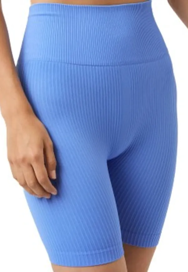 Björn Borg Trosor Studio Seamless Ribbed Shorts Blå polyamid Large Dam
