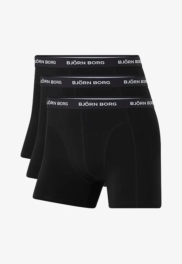 Björn Borg - Boxerkalsonger Cotton Stretch 3-pack - Svart