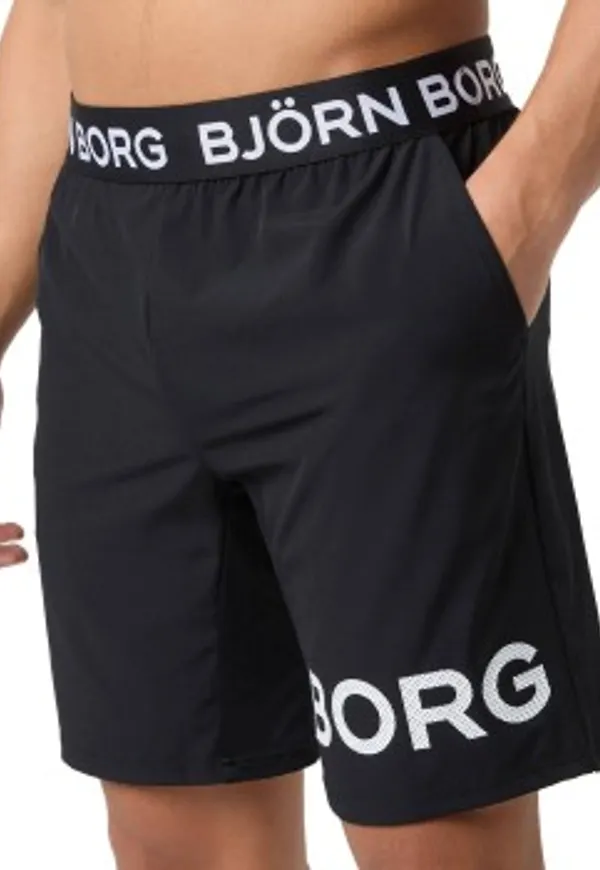 Björn Borg Performance Shorts With Logo Svart polyester XX-Large Herr