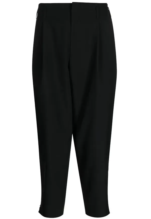Black Comme Des Garçons croppade slacks - Svart