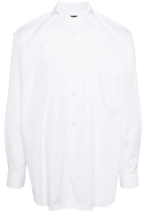 Black Comme Des Garçons poplinskjorta - Vit