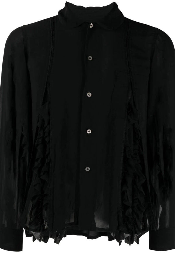 Black Comme Des Garçons skir volangblus - Svart