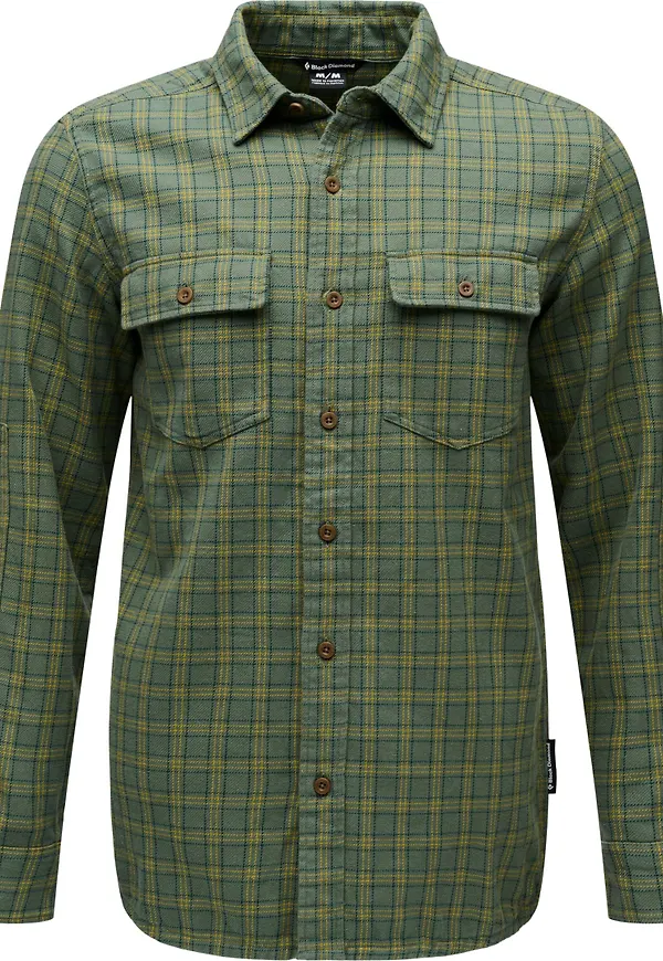 Black Diamond Men's Project Twill Long Sleeve Shirt Laurel Green-sulphur Green