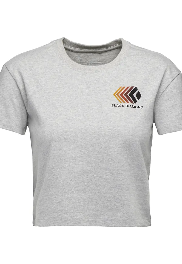 Black Diamond Women's Faded Crop Shortsleeve Tee Nickel Heather