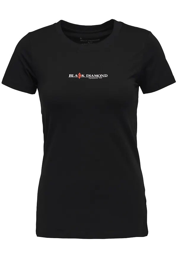 Black Diamond Women's Heritage Wordmark Shortsleeve Tee Black
