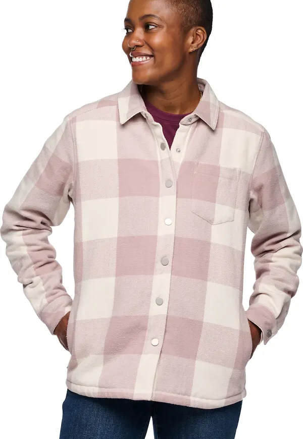 Black Diamond Women's Project Lined Flannel Shirt Pale Mauve-Off White Plaid