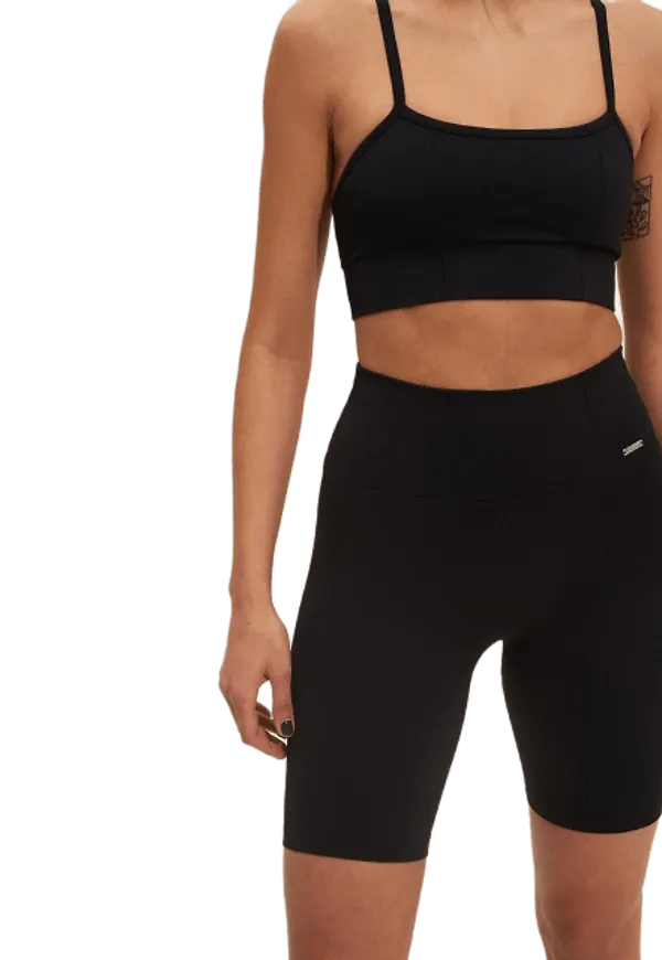Black Luxe Seamless Biker Shorts