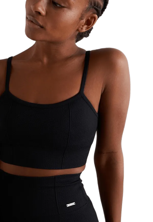 Black Luxe Strap Bra