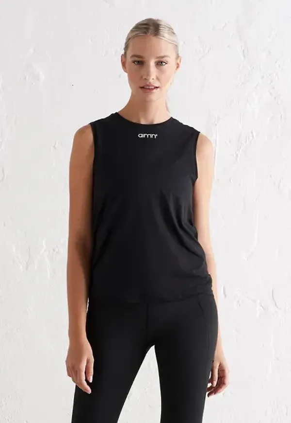 Black Soft Basic Sleeveless Top
