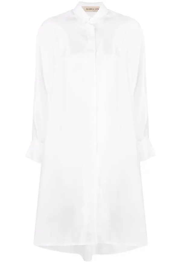 Blanca Vita Aloe skjortklänning i siden