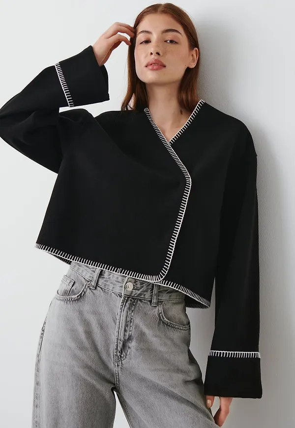Blanket stitch jacket