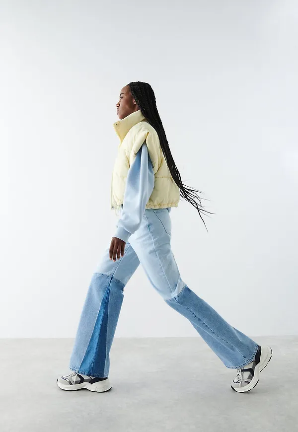 Block wide jeans
