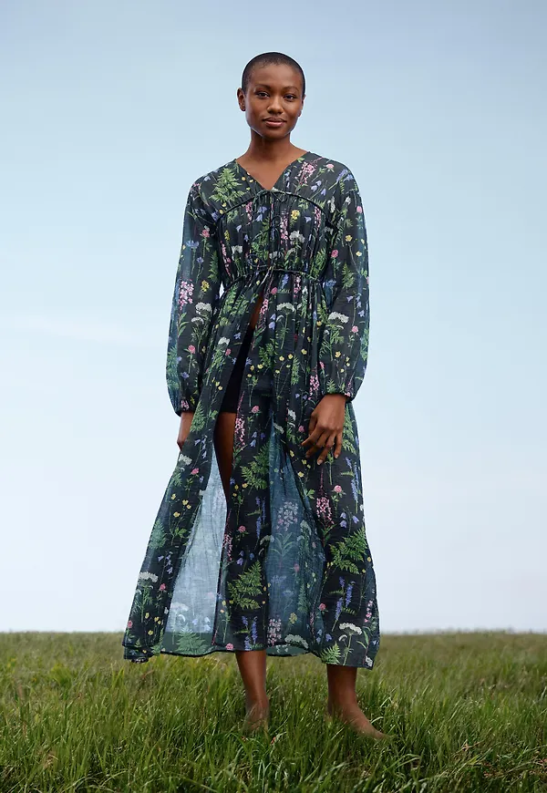 Blommig kaftan