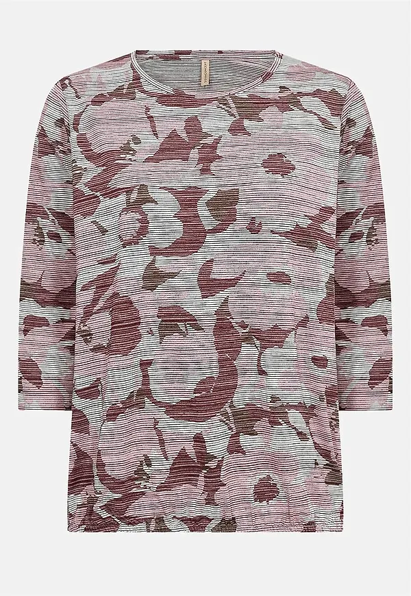 Blommig trikåtopp