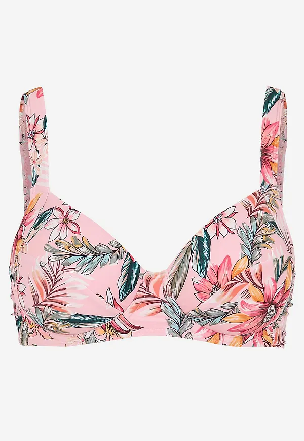 Blommönstrad, ovadderad bikini-bh Umeå