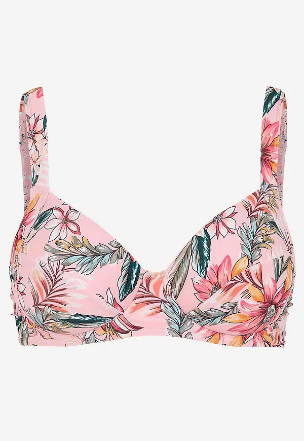 Blommönstrad, ovadderad bikini-bh Umeå